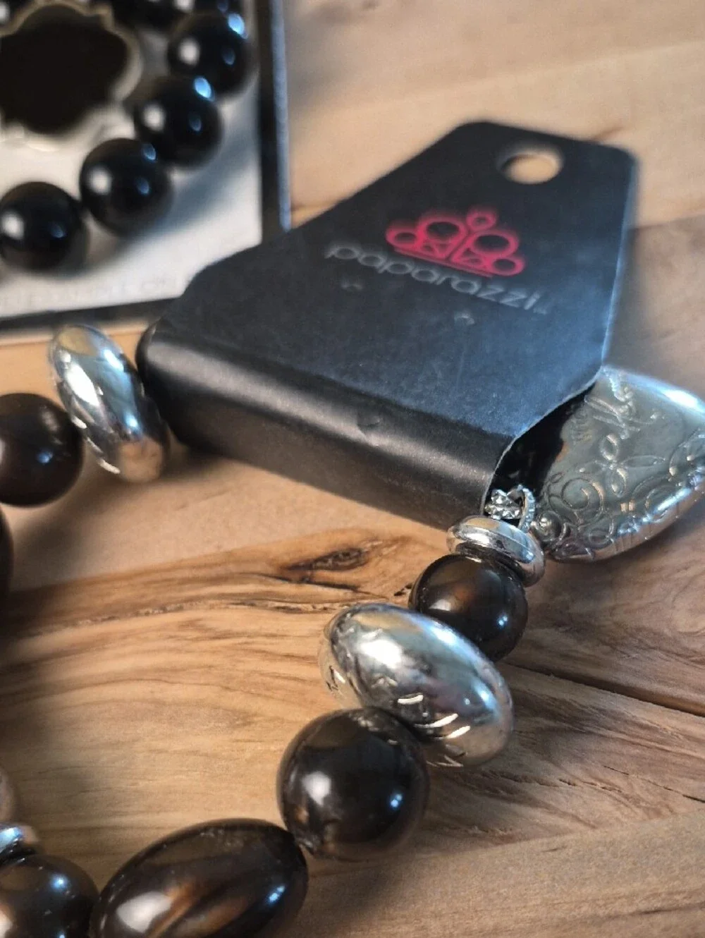 Provence Pearl Black Beaded Bracelet -Fleur De Le Bracelet